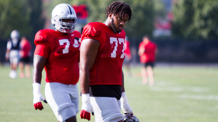 Offensive linemen Donovan Jackson and Paris Johnson